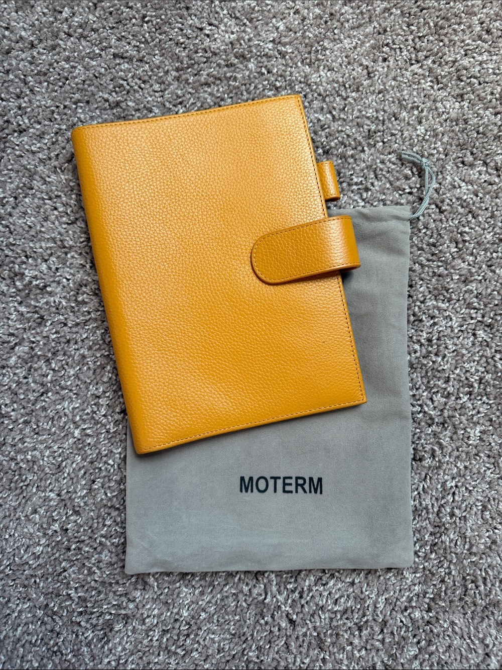 MOTERM Mustard Yellow Pebbled Leather Planner A5